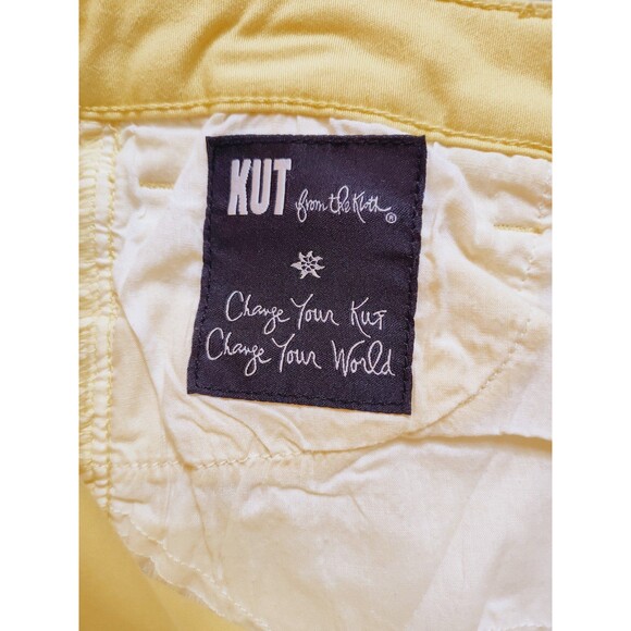 Women's Kut from the Kloth Marilyn Ankle Skinny Jeans Yellow 4 - Picture 6 of 7